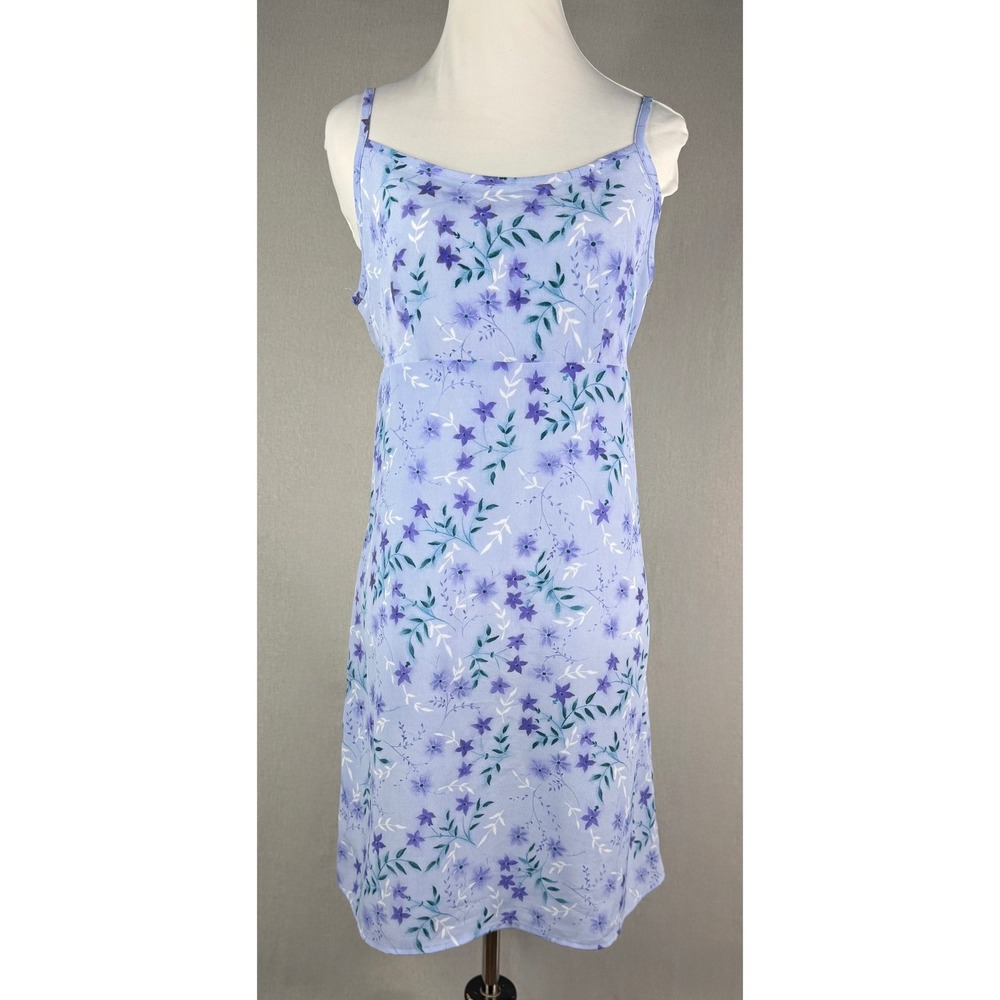 No Boundaries Floral Slip‎ Dress Women M Purple 90s Y2K Fairy Soft Girl Whimsy